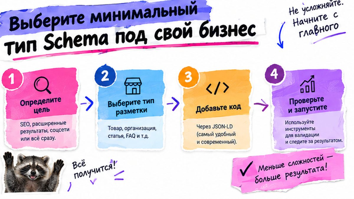 Схема выбора типа Schema.org под бизнес