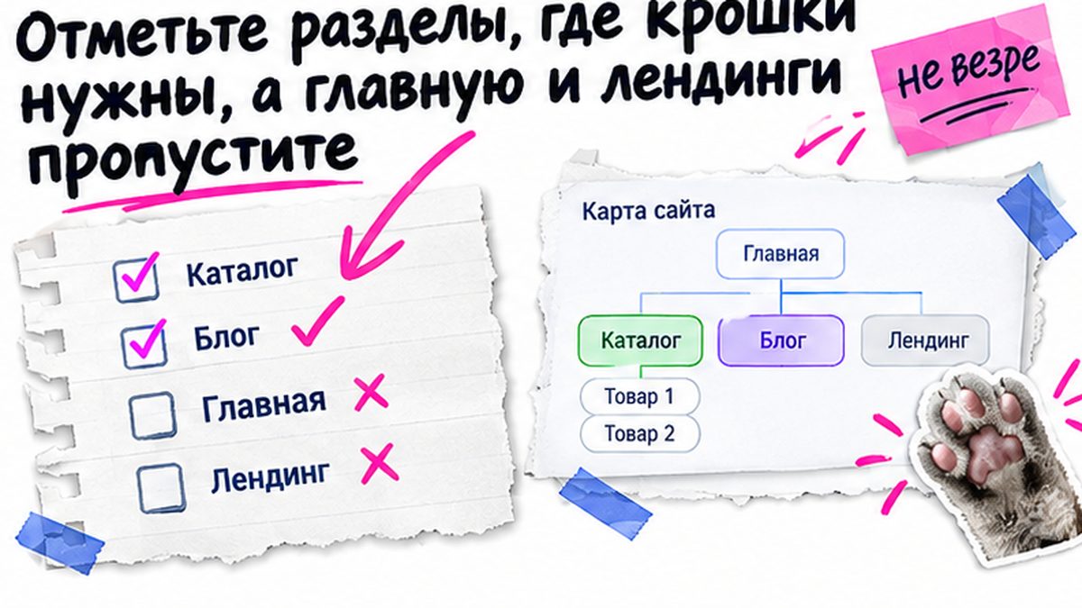 Чеклист разделов сайта где нужны хлебные крошки