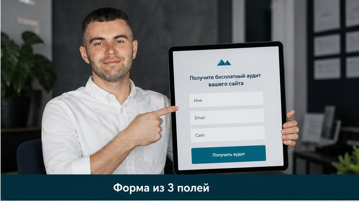 Форма заявки из трёх полей на лендинге