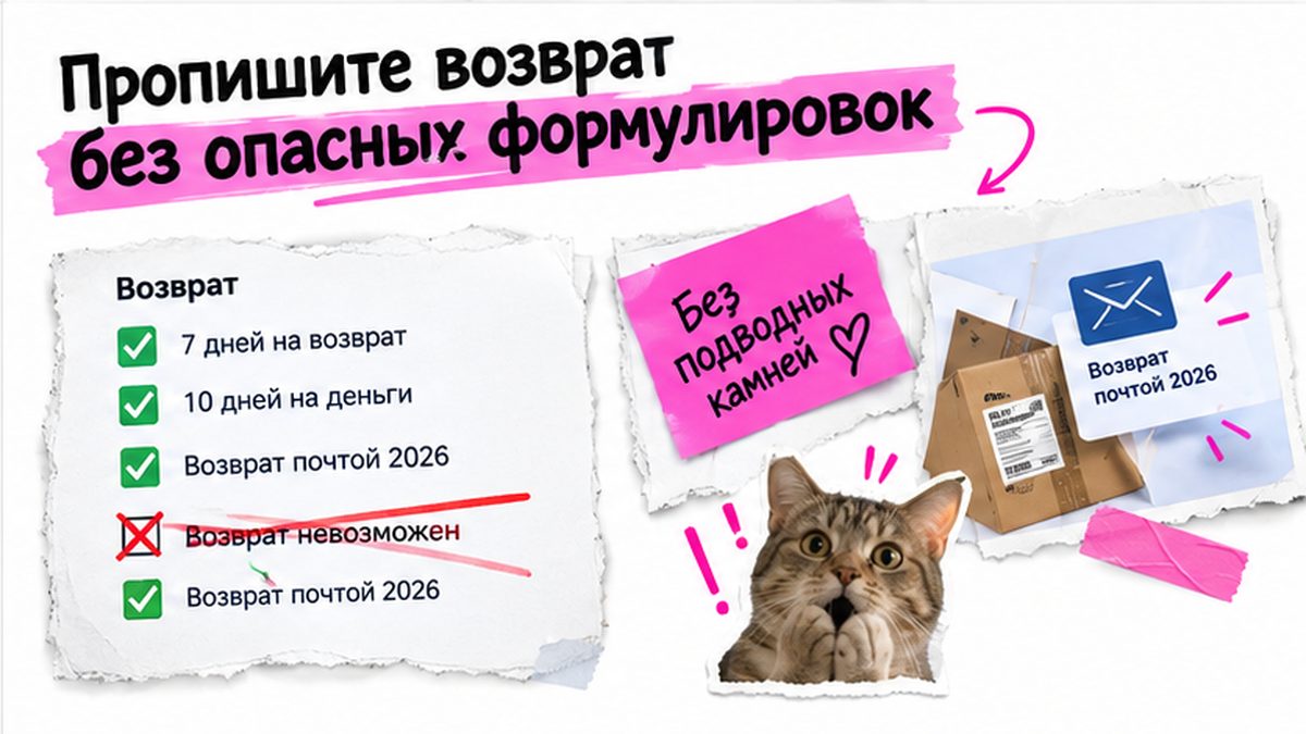 Чеклист правил возврата без опасных формулировок для интернет-магазина