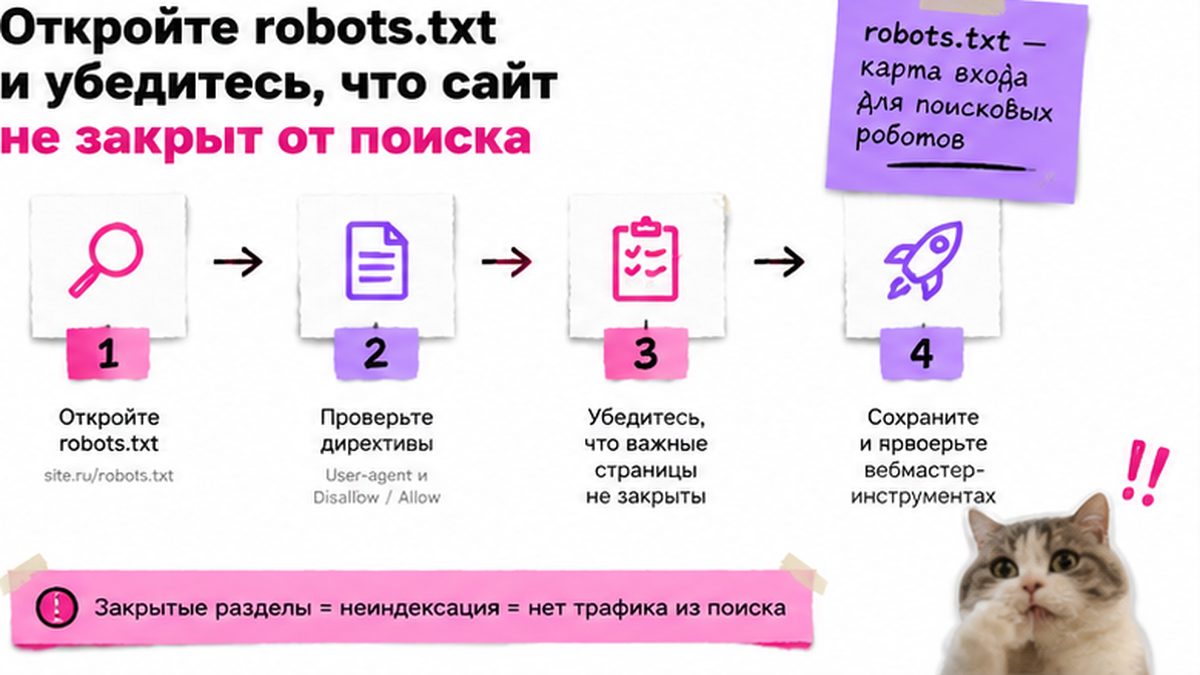 Пример robots.txt: Disallow слэш закрывает весь сайт