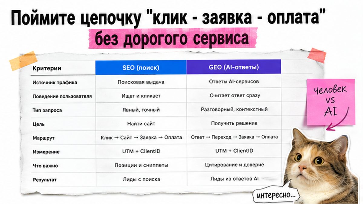 Сравнительная таблица / UI-мокап: Поймите цепочку 