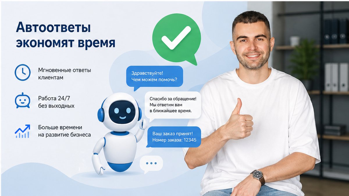 Автоответы в WhatsApp экономят время бизнеса