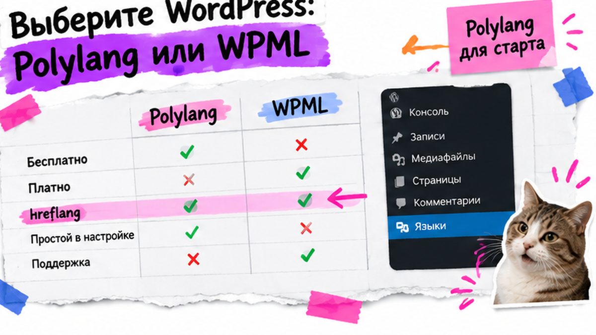 Чеклист выбора: Polylang или WPML для мультиязычного WordPress