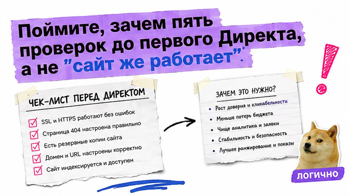 Пять стикеров SSL, 404, BACKUP, DOMAIN, URL - технический фундамент сайта