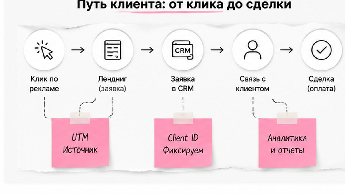 Схема workflow / шаги: Нарисуйте путь клиента на одном листе - до полей в CRM